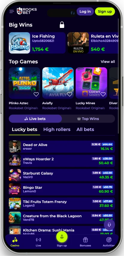 Rooksbet application